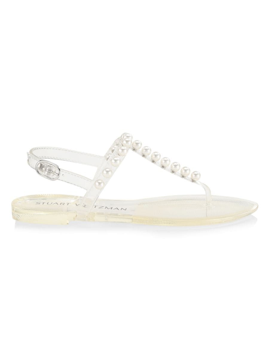 Goldie Embellished Jelly Thong Sandals | Saks Fifth Avenue