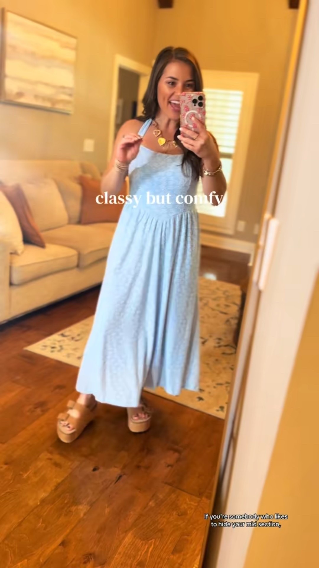 The prettiest and comfiest halter style midi dress! Gorgeous for spring and summer! 

#LTKootd