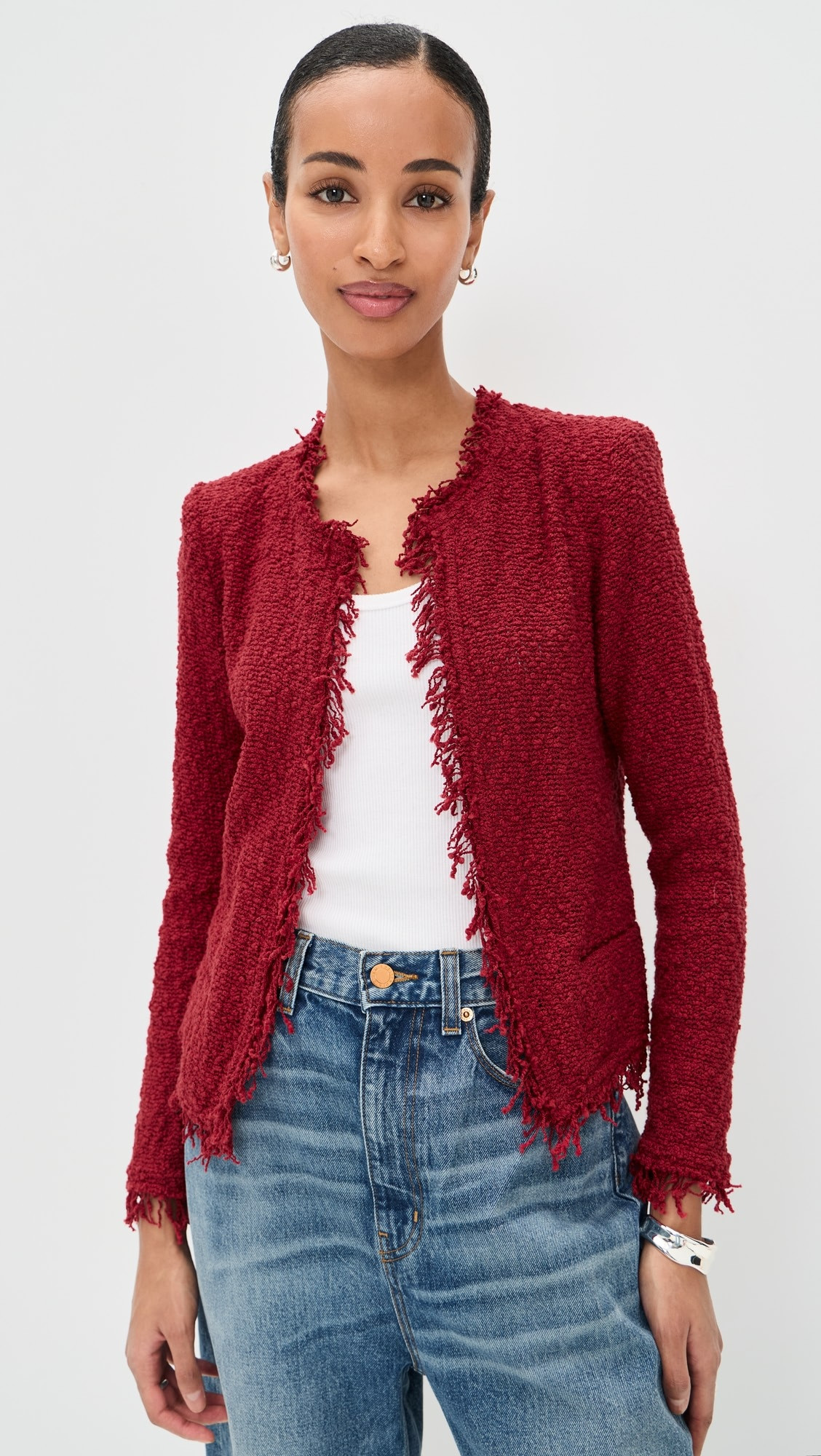 Shavani Fringe Hem Tweed Jacket | Shopbop