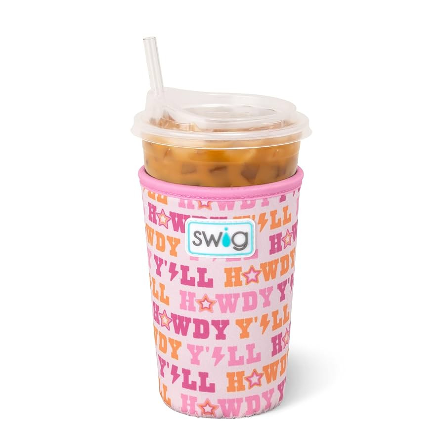 Swig Life Medium Iced Cup Coolie, Standard 22oz Iced Coffee Cup Insulator Sleeve with Handle, Neo... | Amazon (US)