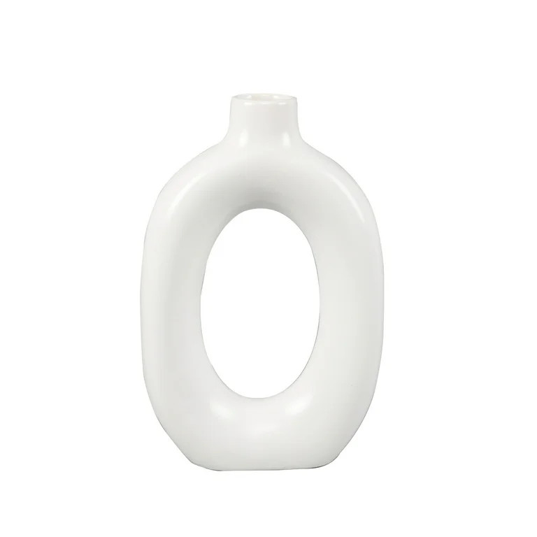 Mainstays 8" Circular Ceramic Vase 8X2.25X8 - Walmart.com | Walmart (US)