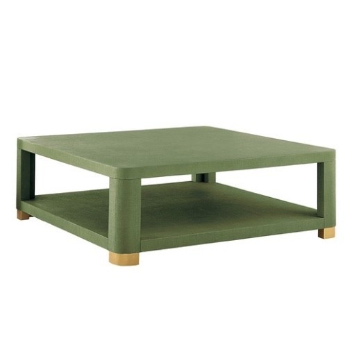Coffee tables that set the tone! Green grasscloth gold coffee table for a splash of fresh traditional style. Currently on sale! 

#LTKHome #LTKSaleAlert #LTKSummerEdit