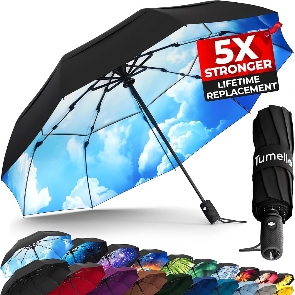 Strongest Windproof Travel Umbrella (Compact, Superior & Beautiful), Small Strong but Light Porta... | Amazon (US)