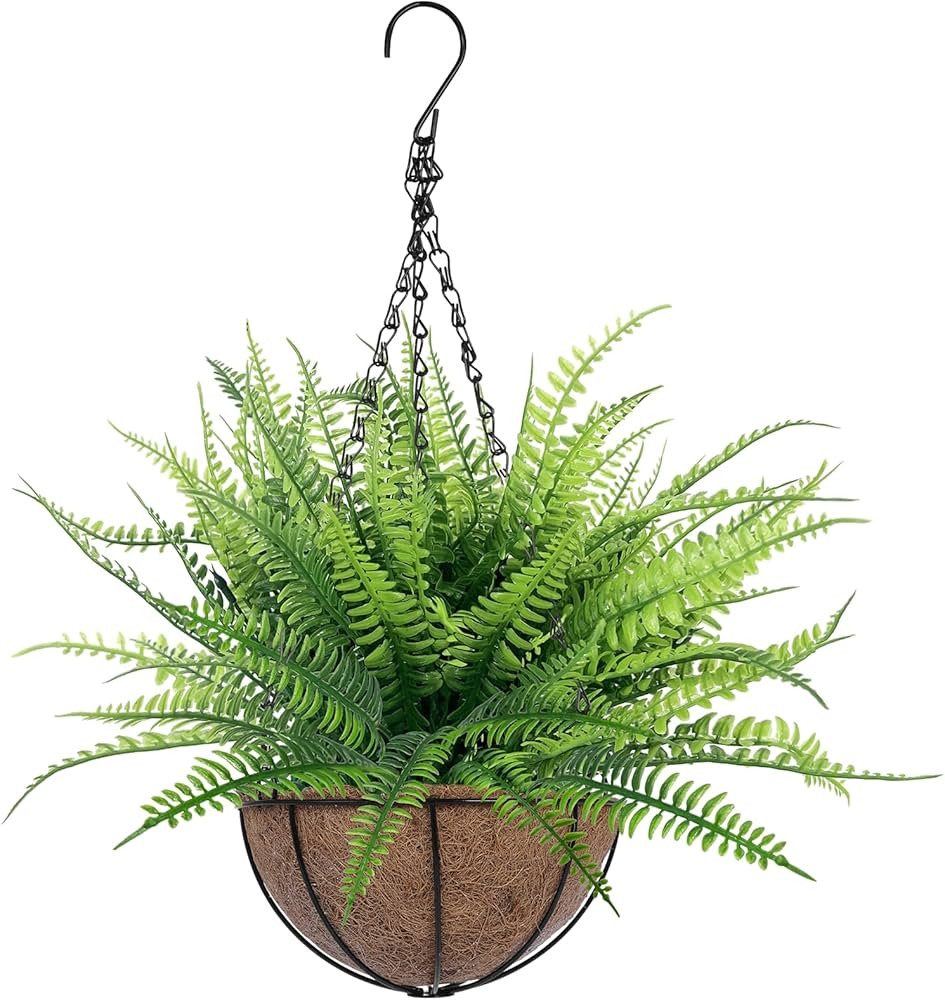TURNMEON Fake Hanging Plants Flowers Baskets for Outdoor Decoration, 5 Bundles Artificial Faux Bo... | Amazon (US)