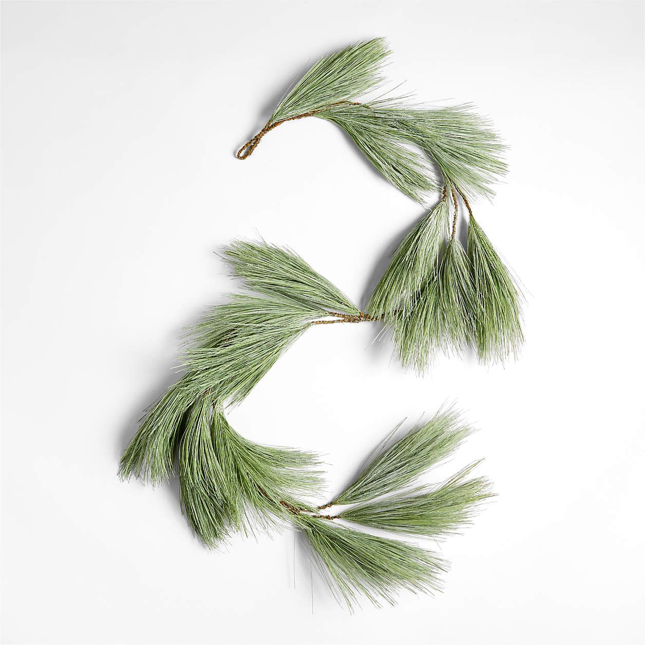Faux Long Needle White Pine Wreath 32" | Crate and Barrel | Crate & Barrel