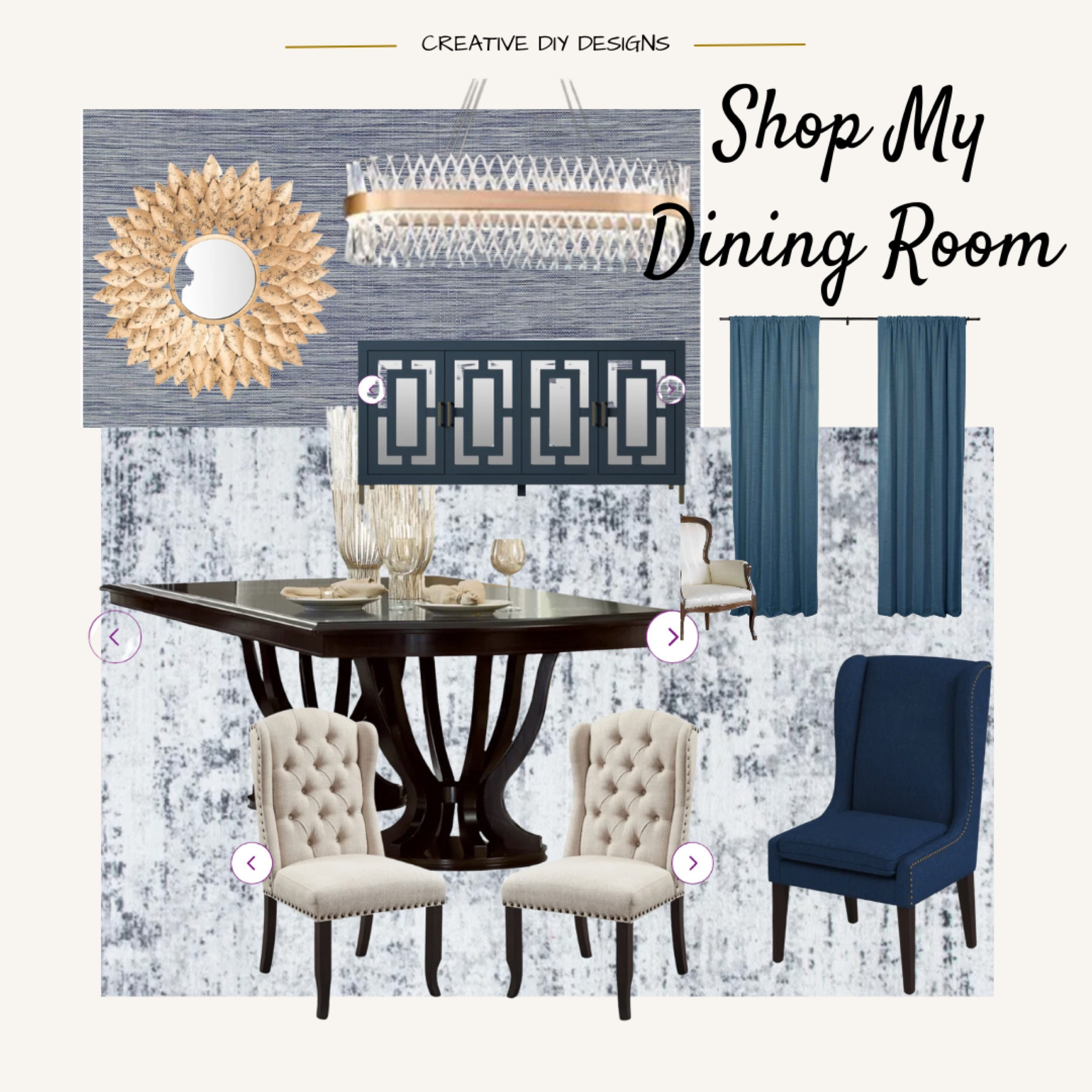 My dining room design mood board. These dining room chairs and dining room table are a big hit in our house.

#LTKstyletip #LTKhome