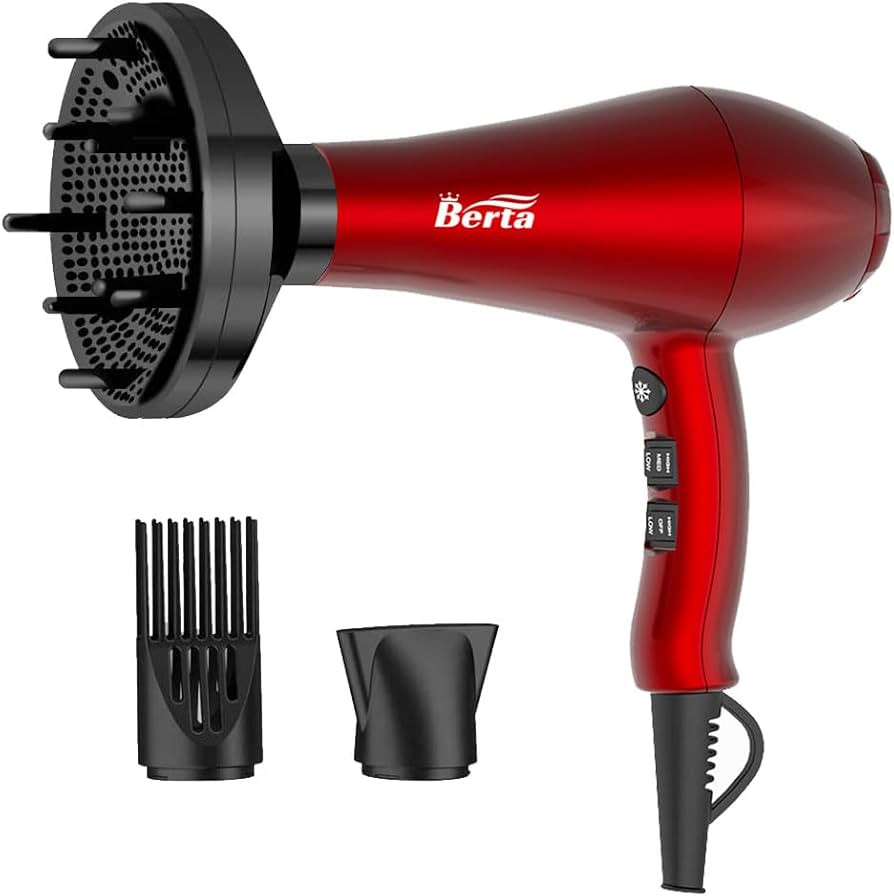 BERTA 1875W Powerful Negative Ions Hair Dryer Ceramic Professional Far Infrared Blow Dryer 2 Spee... | Amazon (US)