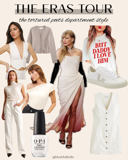 The Eras Tour Outfit Inspo: The Tortured Poets Department (TTPD) 

Taylor Swift concert outfit, neutral outfits, white summer outfits, white outfits 

#LTKparties #LTKstyletip