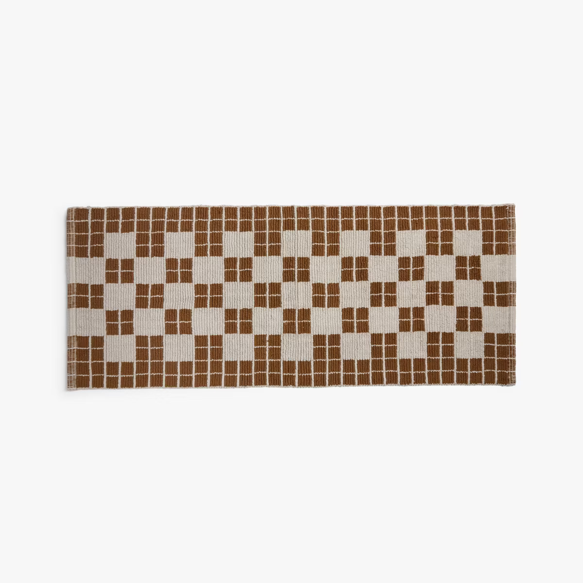 1'6"x2'6" Cotton Tile Tub Mat Pecan - Parachute for Target | Target