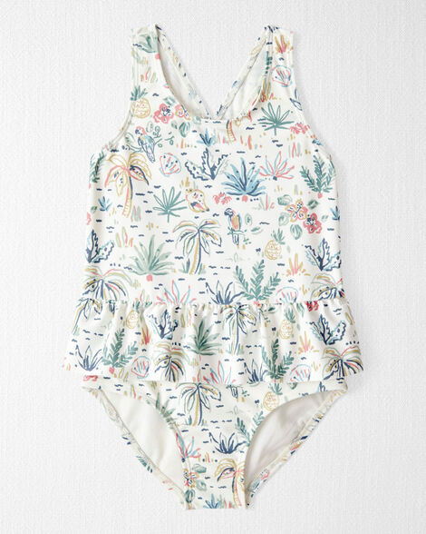 Toddler Girl Recycled Tropical Print Swimsuit | Carter's Inc