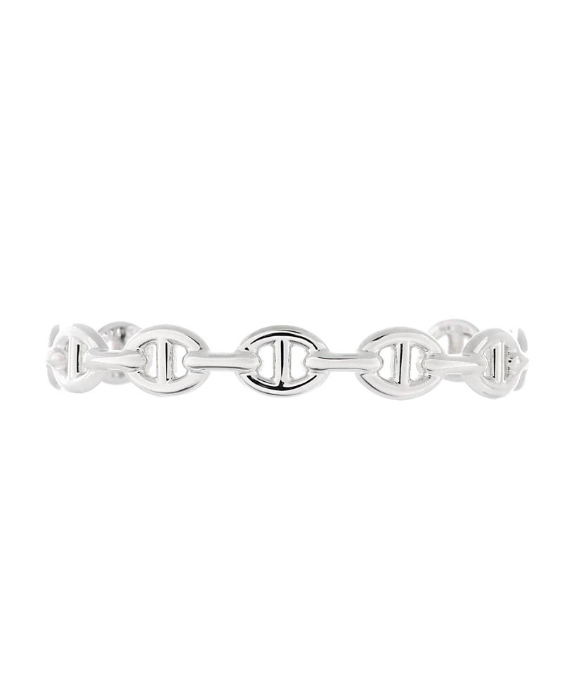 Pre-Owned HERMES Medium Chaine d'Ancre Enchainee Cuff Bracelet Sterling Silver | Bloomingdale's (US)