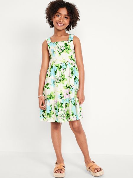 Printed Sleeveless Tiered Dress for Girls | Old Navy (US)