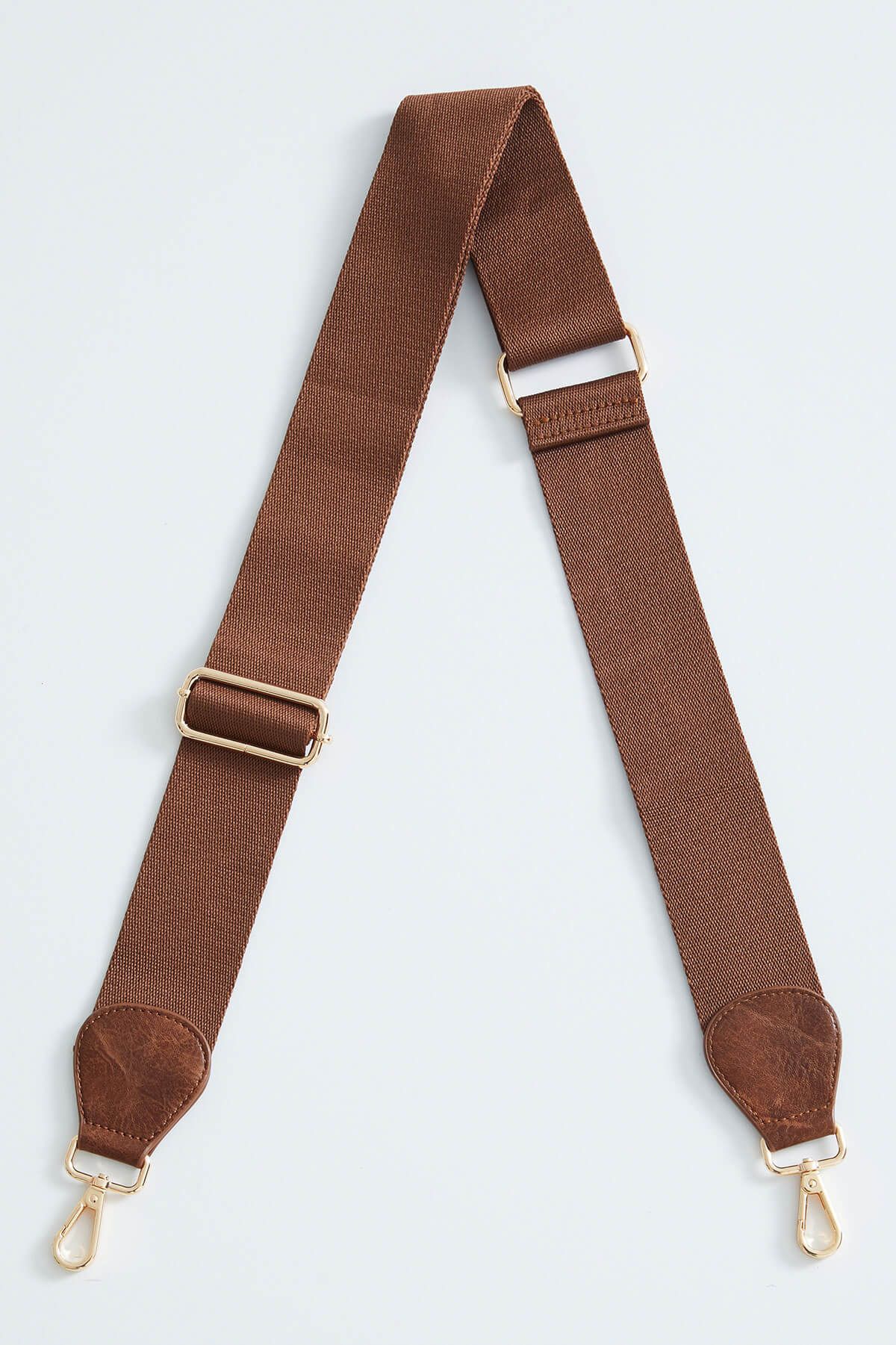 Solid Chocolate Cotton Weave Bag Strap | Social Threads