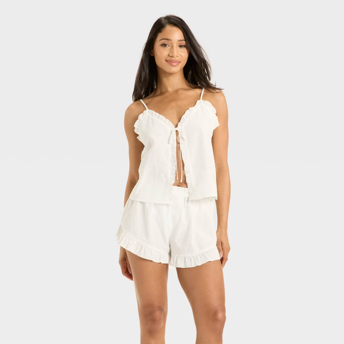 Women's Poplin Polka Dot Tank Top and Shorts Pajama Set - Colsie™ | Target