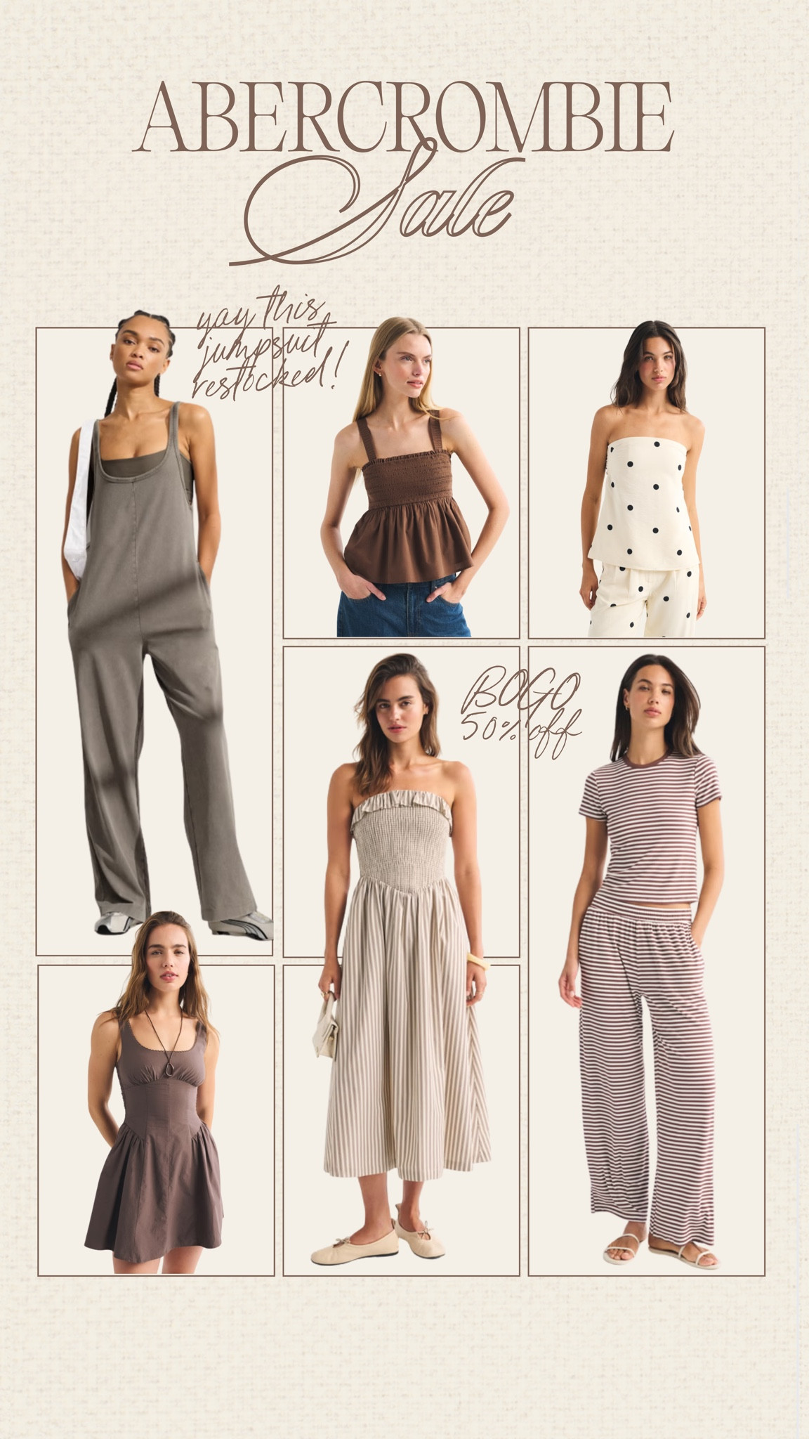 Abercrombie sale bogo 50% 🤎

#LTKMidsize #LTKSaleAlert #LTKootd
