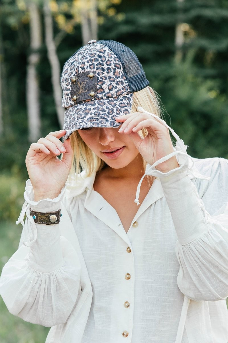 Black Leopard Hat | Vintage Boho