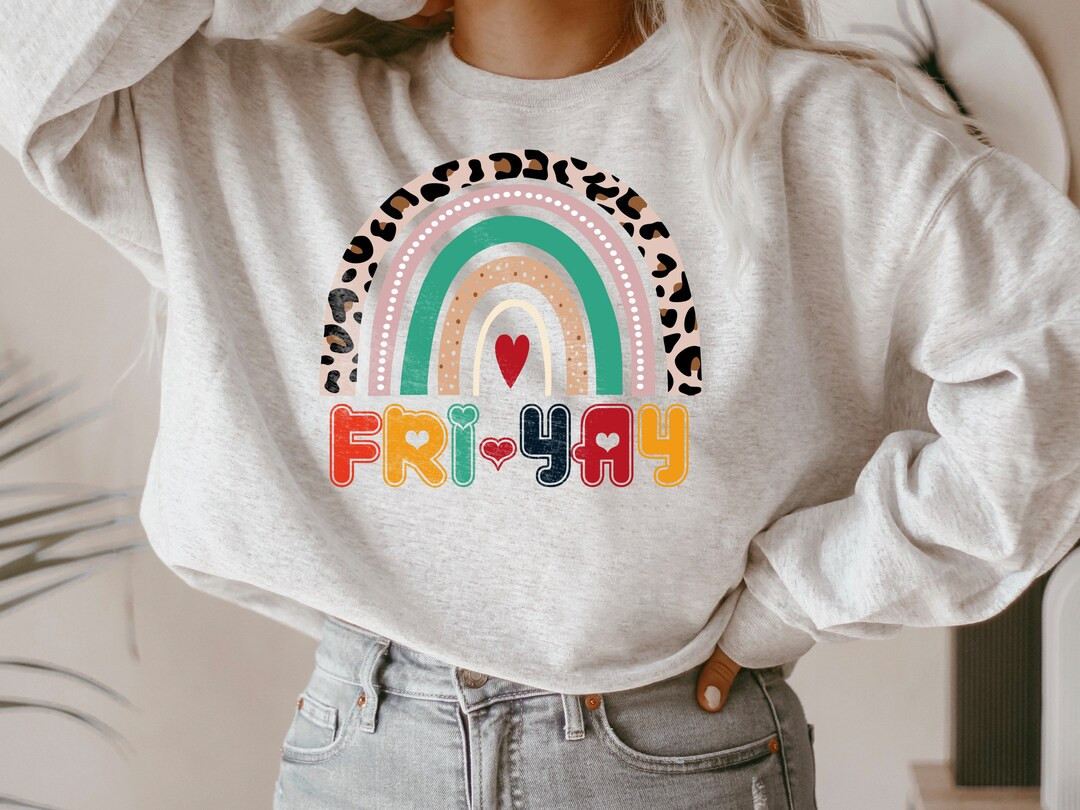 Friyay Sweatshirt Fri-yay Sweater Friyay Cute Teacher - Etsy | Etsy (US)