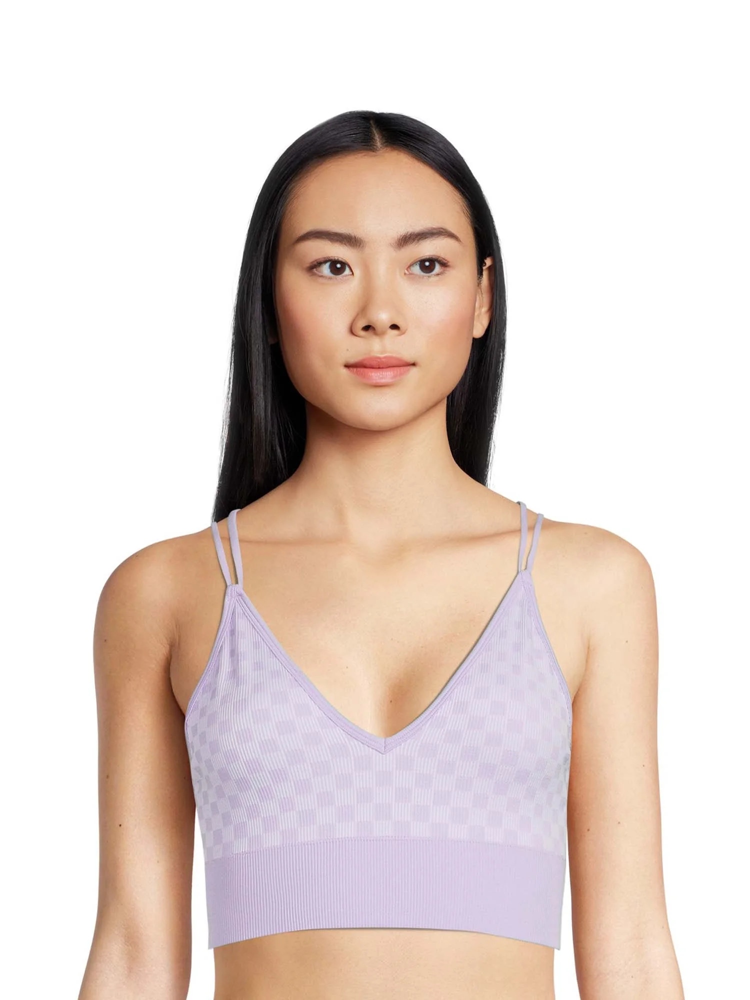 No Boundaries Juniors' Ribbed Plunge Longline Bralette, Sizes to 3XL | Walmart (US)