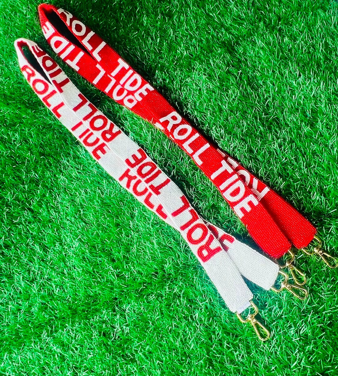 Ships Same Day / ROLL TIDE Beaded Purse Strap / Roll Tide Purse Strap / Alabama Game Day Strap / ... | Etsy (US)