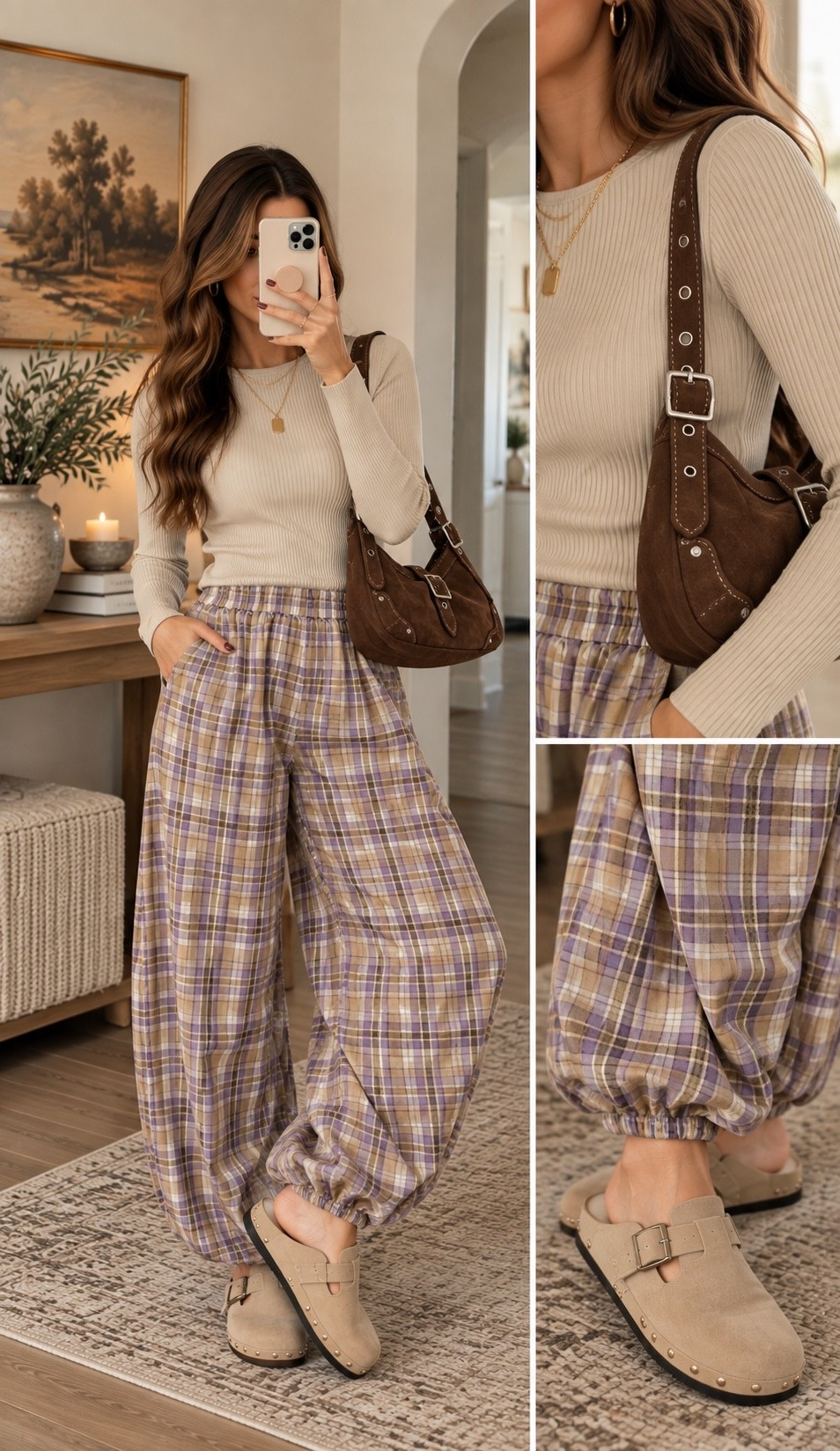 Amazon fall outfit but make it a little different 🤎🍂 I’m loving these plaid balloon pants paired with a fitted neutral ribbed top, suede shoulder bag + buckle clogs. Comfy enough for an everyday mom outfit but still so cute and put together. The mix of chocolate brown, taupe + soft lavender is SO good for fall!

Shop the full look on my LTK 🤎

#AmazonFashion #AmazonFinds #AmazonOutfit #FallOutfit #FallFashion #FallStyle #CasualFallOutfit #BalloonPants #PlaidPants #MomStyle #Over40Style #AffordableFashion #LTKFinds #AmazonStyle

#LTKSaleAlert #LTKSeasonal #LTKootd