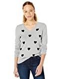 Amazon Essentials Women's Lightweight Long-Sleeve V-Neck Sweater, Black Heart, X-Large | Amazon (US)