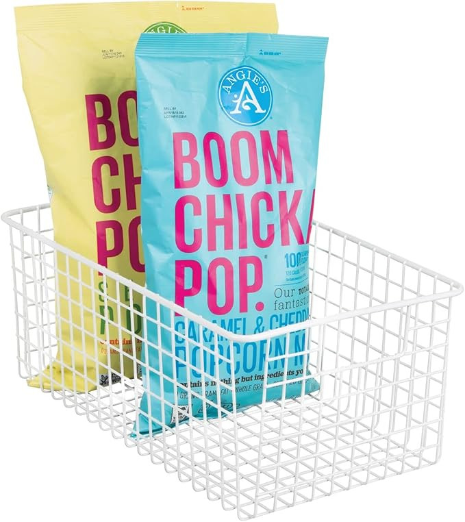 mDesign Farmhouse Decor Metal Wire Food Organizer Storage Bin Basket with Handles for Kitchen Cab... | Amazon (US)