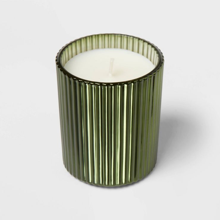 Clear Color Spray with Gold Rim Holiday Balsam Candle Green - Threshold™ | Target