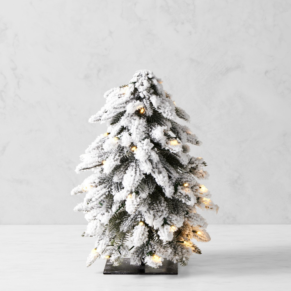 Jeff Leatham x Williams Sonoma Winter White Faux Tabletop Tree with Twinkle Lights | Williams-Sonoma