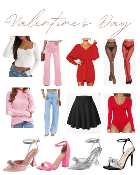 Some casual and dressy options for your Valentine's Day and Galentine's Day festivities in February! I personally love pairing jeans with a fancy pair of heels or wearing a cozy dress with tights.

Amazon finds 
Amazon fashion 
Valentine’s Day outfits 

#LTKparties #LTKSeasonal #LTKstyletip