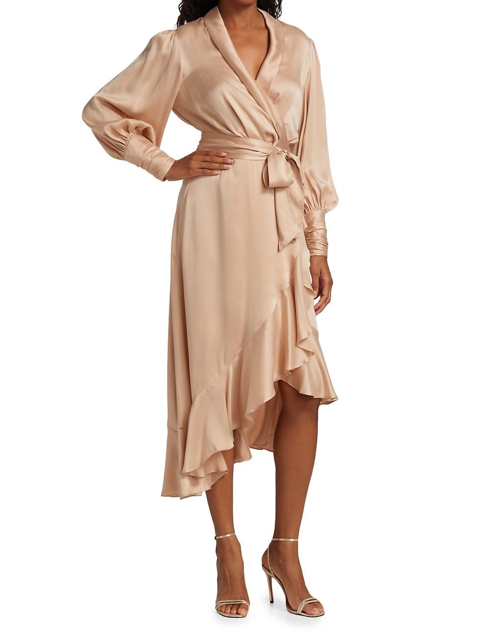 Silk Wrap Midi-Dress | Saks Fifth Avenue