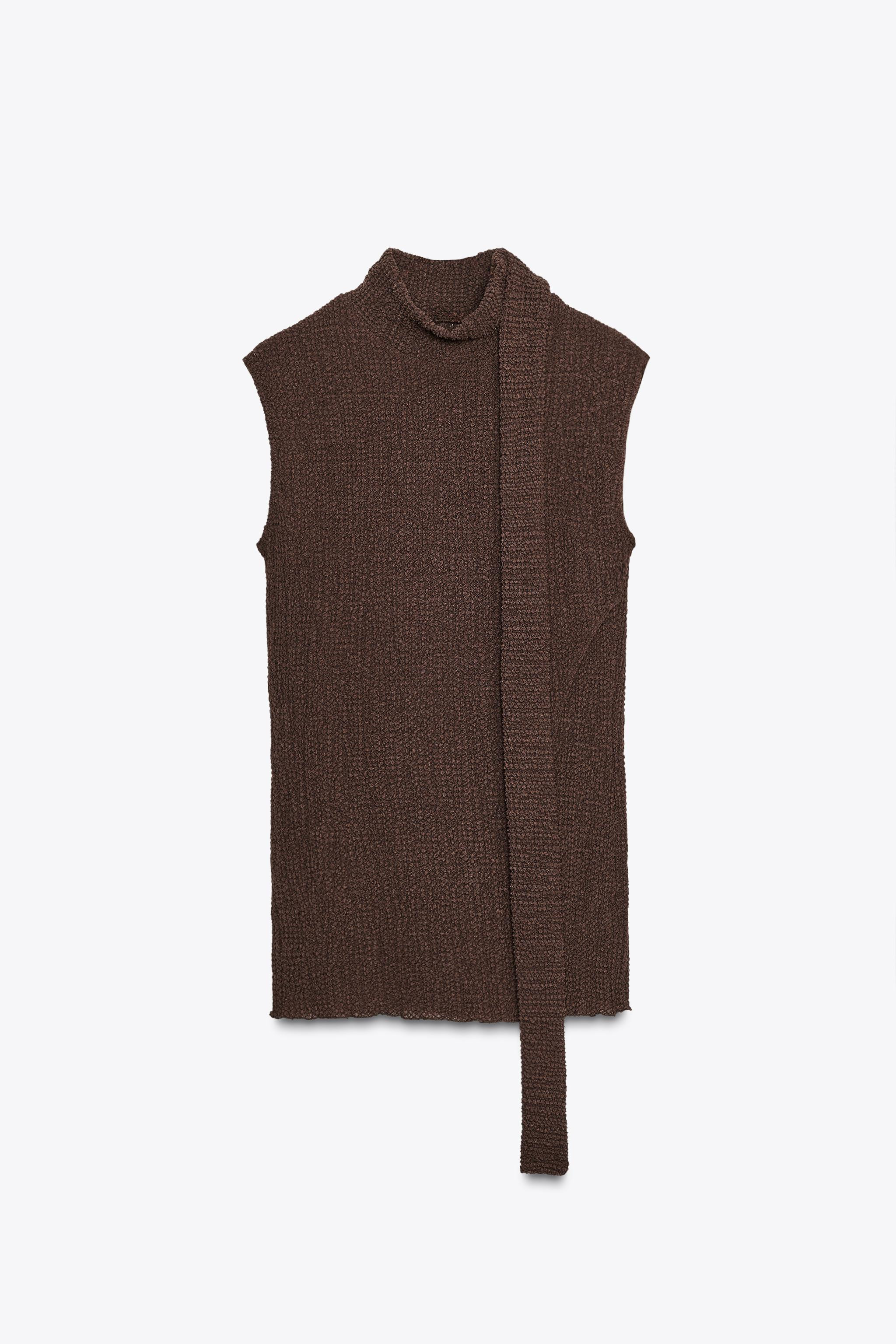 TEXTURED SCARF TOP | Zara US