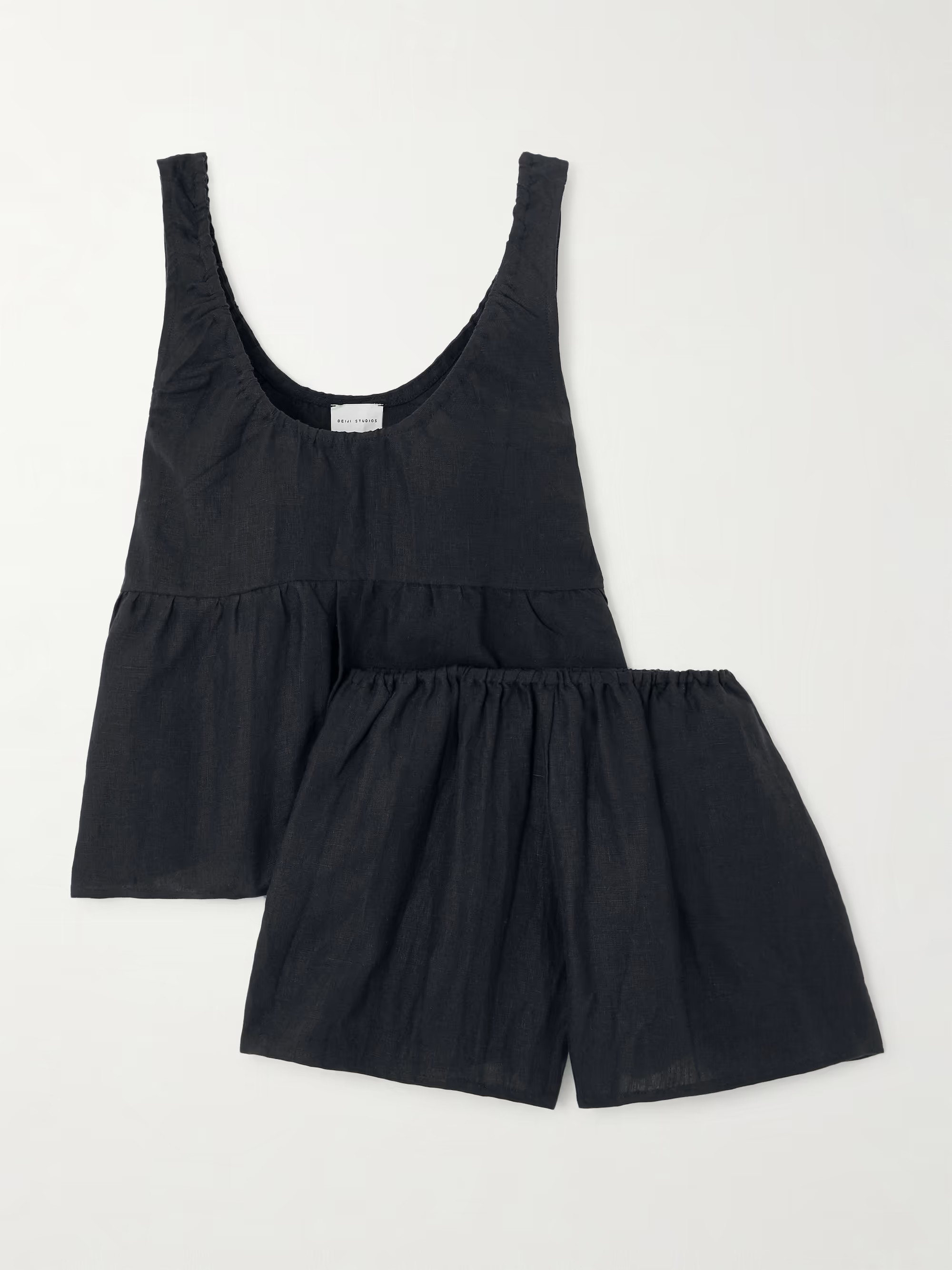 Linen tank and shorts pajama set | NET-A-PORTER (UK & EU)