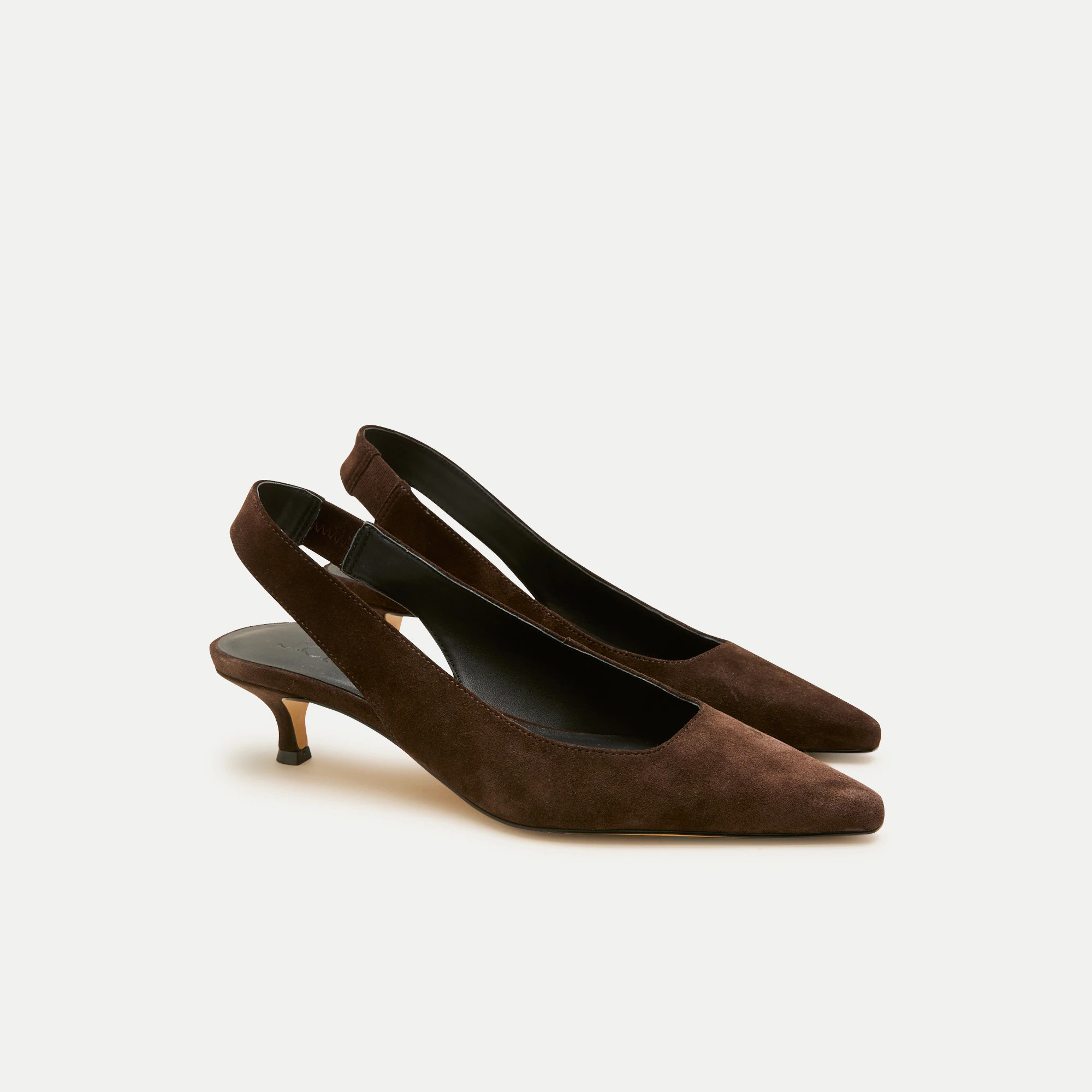 Robin wide-slingback heels in suede | J. Crew US