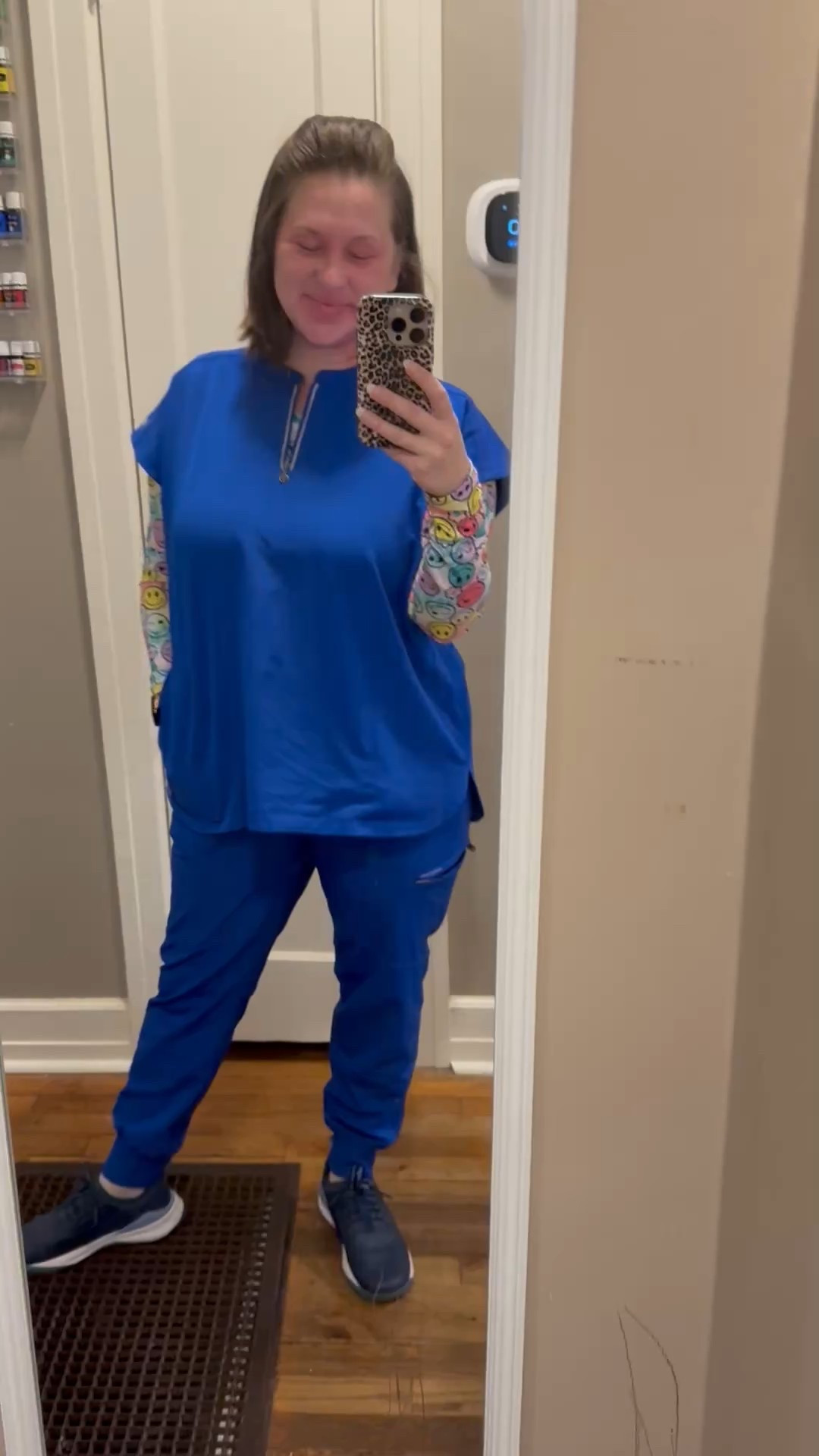 Fit check: 
+ the top is meant to be oversized. I’m in a large but could have gone down to a medium. 
+ the pants are petite and are the perfect length. I did a medium in these because the large was a little baggy. 

This color is Galaxy Blue 


#LTKStyleTip #LTKWorkwear #LTKPetite