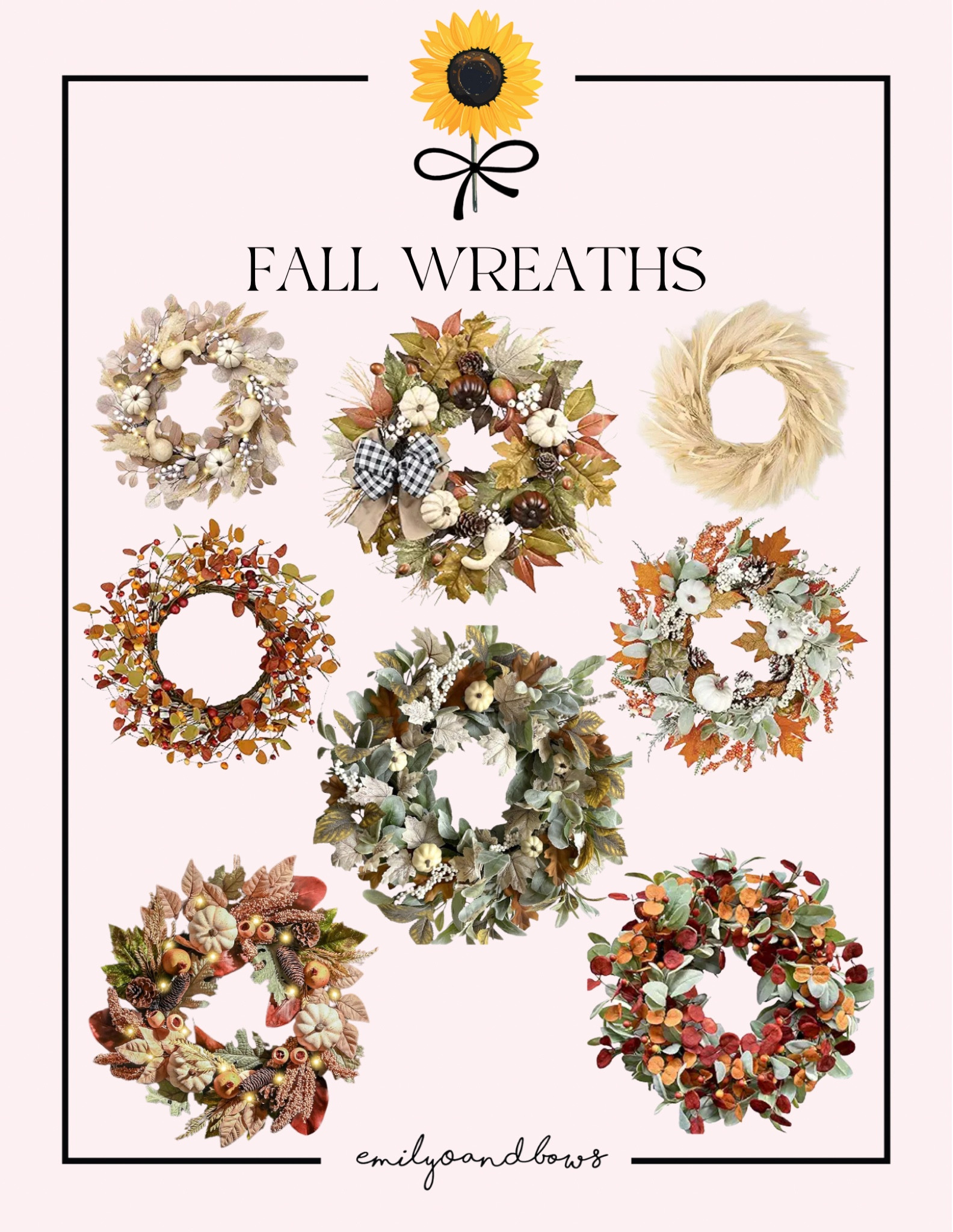 Some of my favorite fall wreaths!🍂