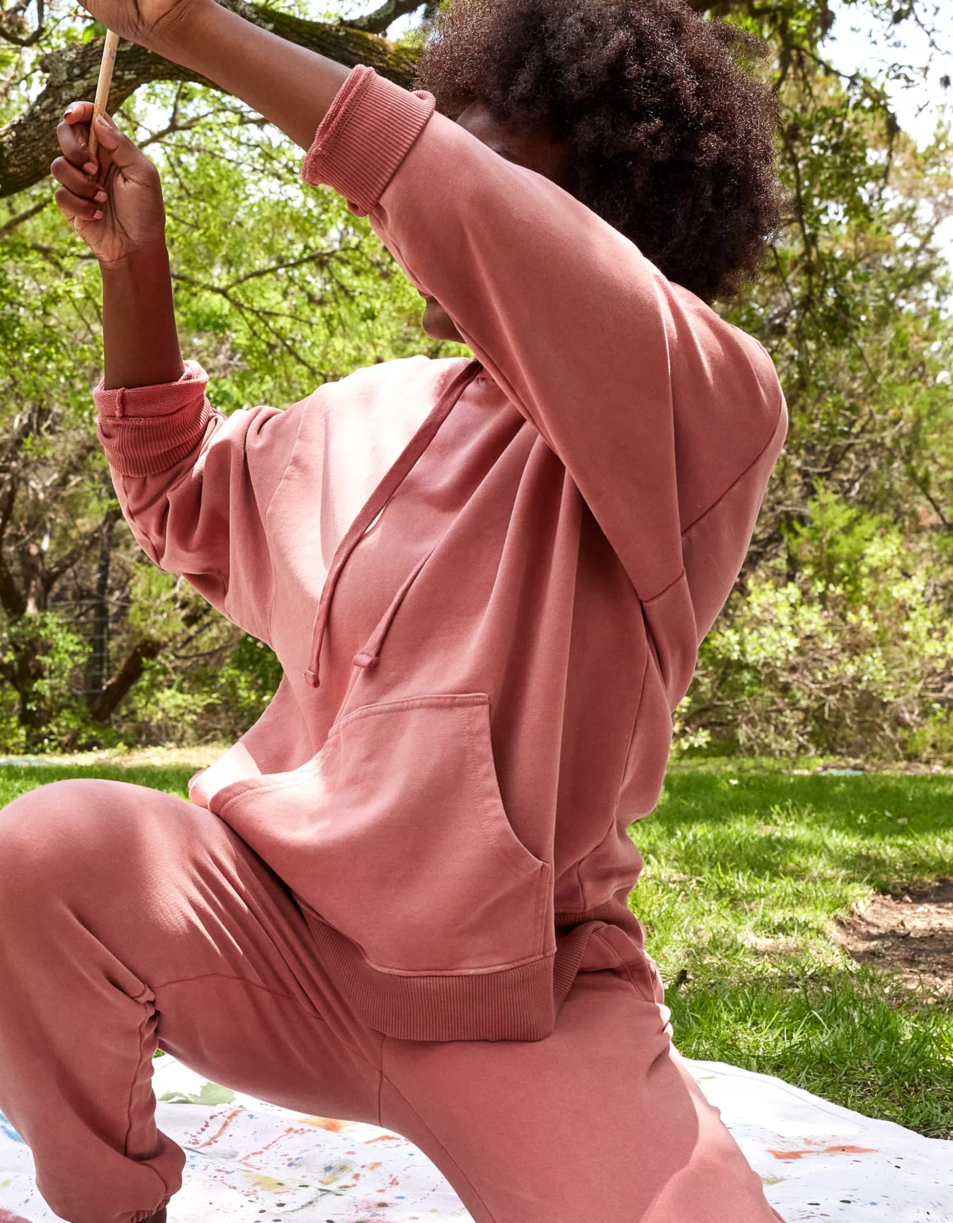 OFFLINE By Aerie Throw-Back Fleece Hoodie | American Eagle Outfitters (US & CA)