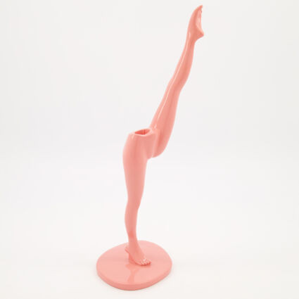 Pink Raised Leg Candlestick Holder 40x16cm | TK Maxx