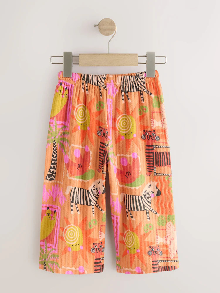 Orange Safari Wide Leg Trousers (3mths-7yrs) | Next US