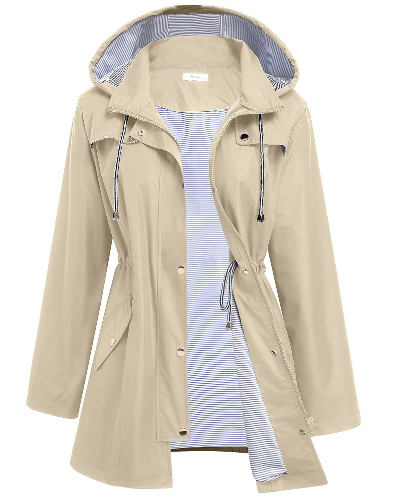 Hount Women Rain Jacket Lightweight Waterproof Raincoat Lined Outdoor Hooded Windbreaker Trench C... | Amazon (US)