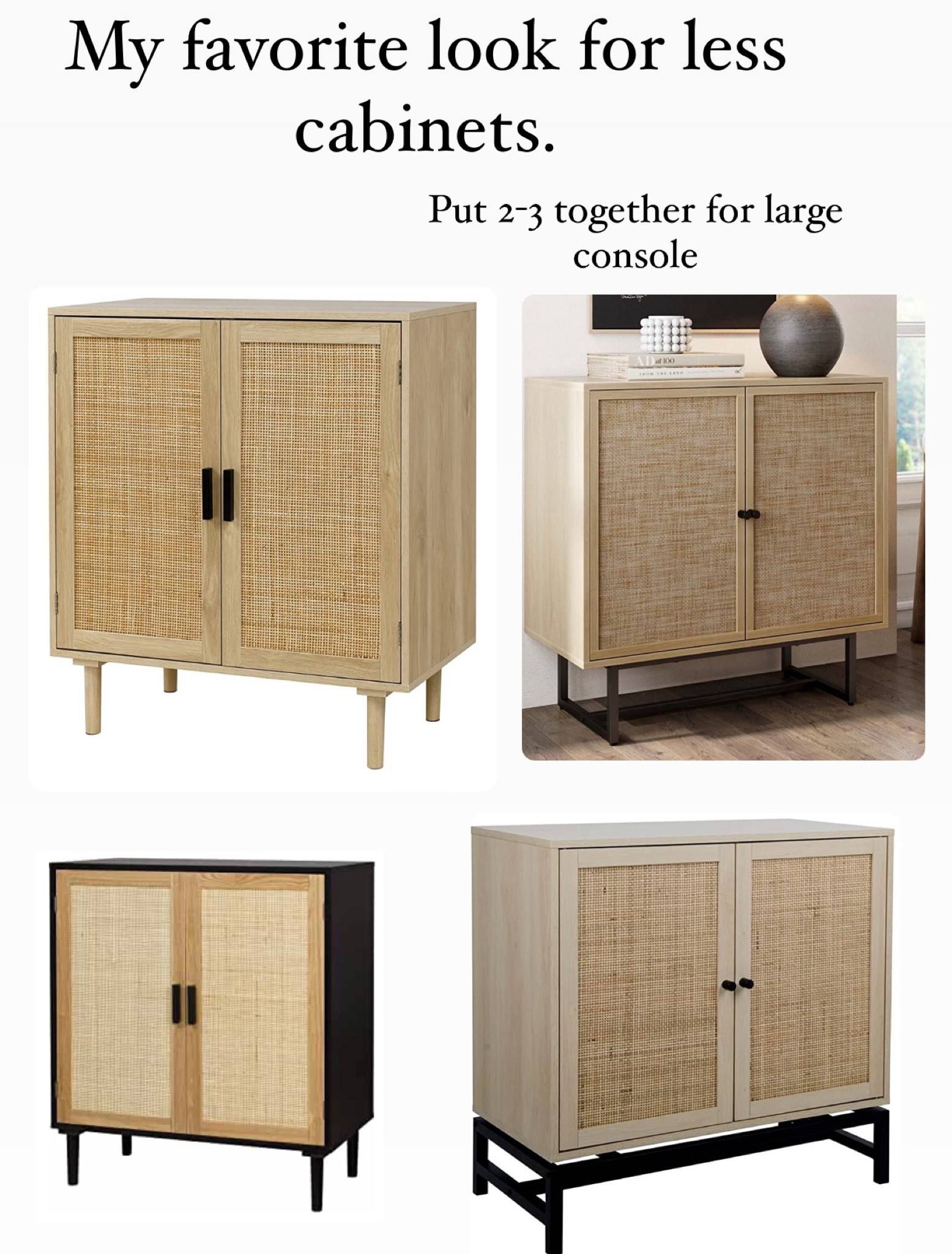 My favorite affordable rattan cane cabinet console buffet. Budget friendly. For any and all budgets. mid century, organic modern, traditional home decor, accessories and furniture. Natural and neutral wood nature inspired. Coastal home. California Casual home. Amazon Farmhouse style budget decor nightstand media console

#LTKFind #LTKhome #LTKsalealert