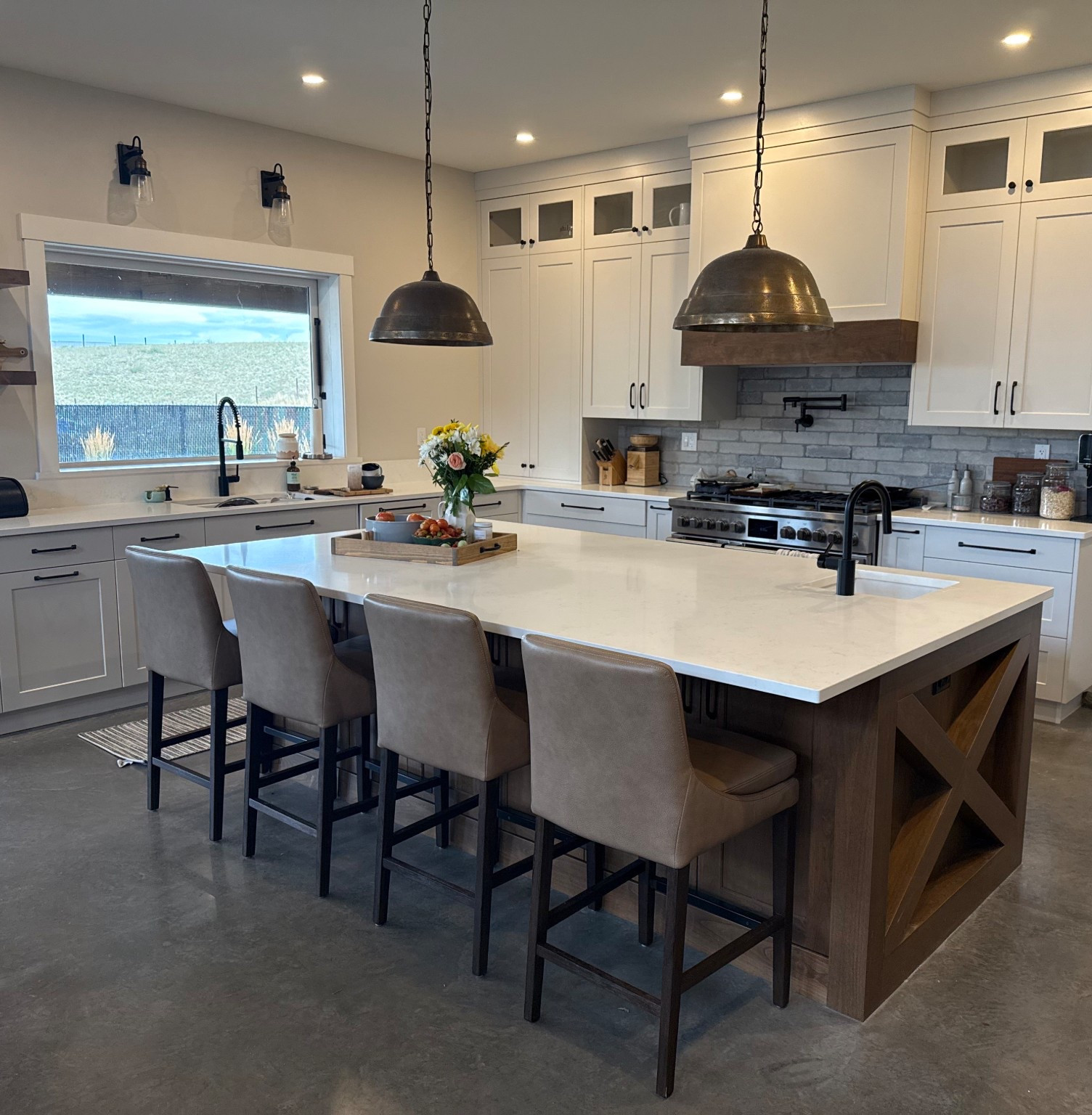 Our New Barstools 🤎 So incredibly comfy, too grain leather and super durable! 

#LTKHome