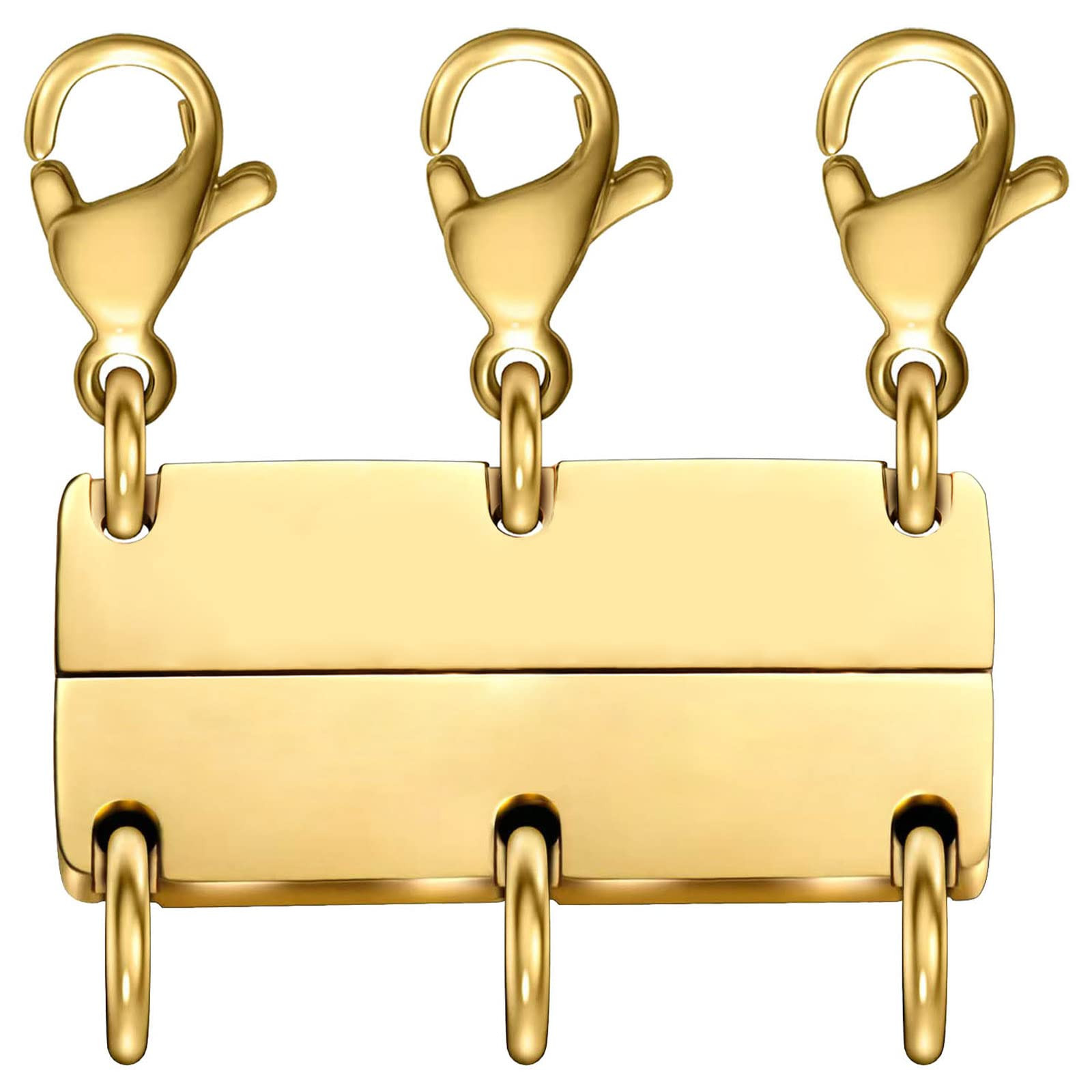 OHINGLT Layered Necklace Clasp 18K Gold and Silver Necklace Separator for Layering, Multiple Jewe... | Amazon (US)