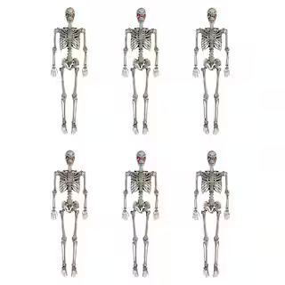 6-Pack 5 ft. Poseable LED Pitted Skeleton | The Home Depot