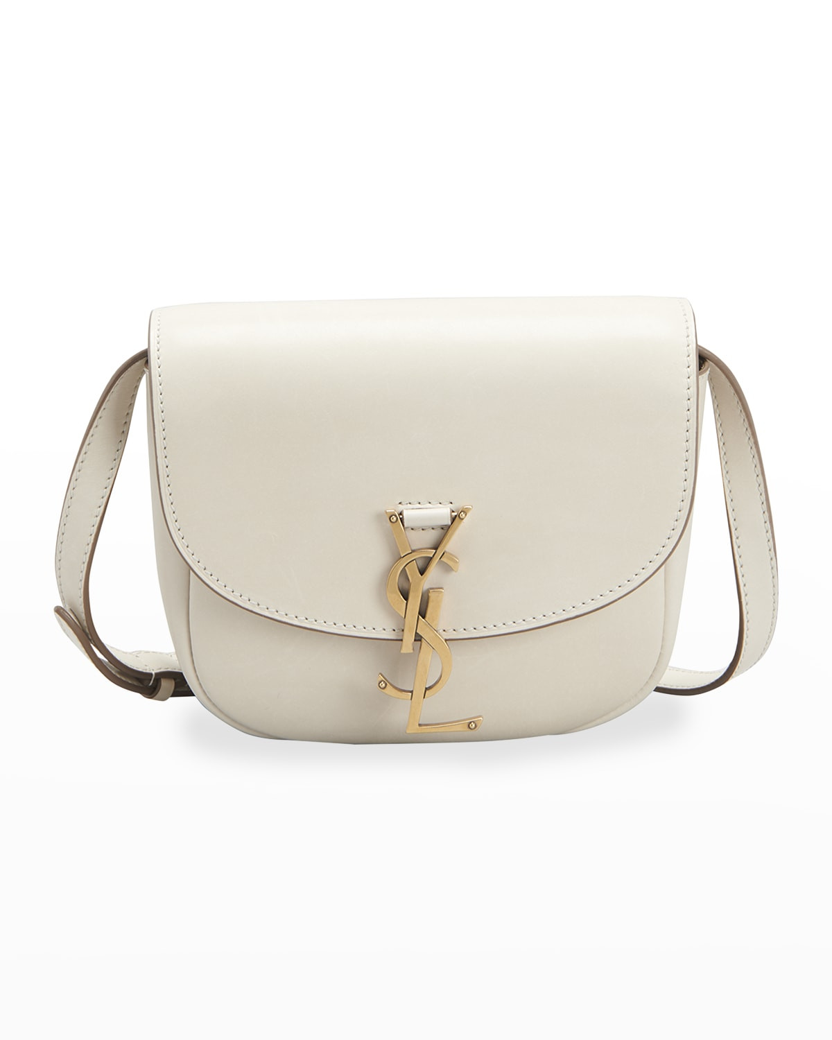 Monogram YSL Medium Flap-Top Leather Crossbody Bag | Neiman Marcus