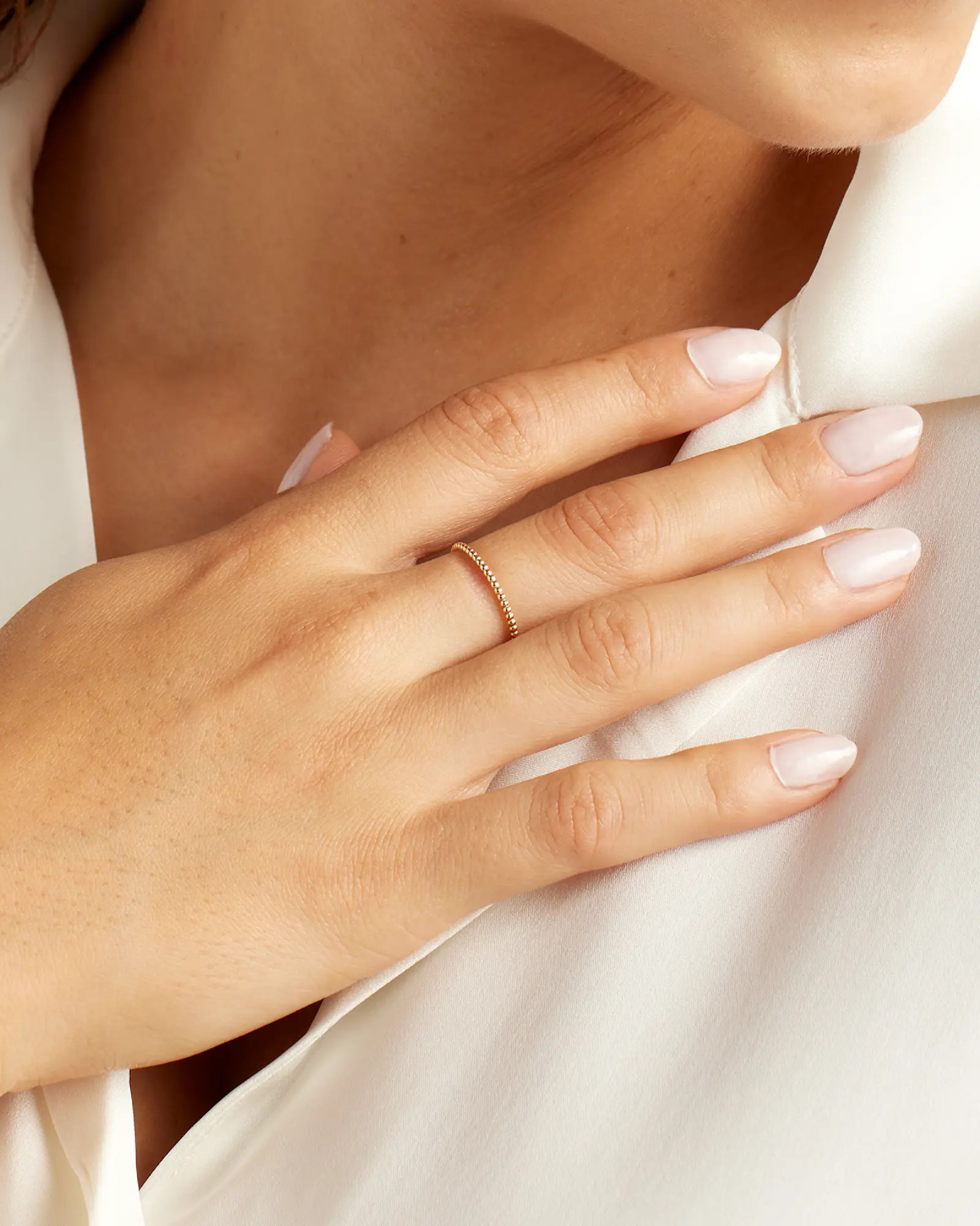 14k Gold Beaded Ring | Quince