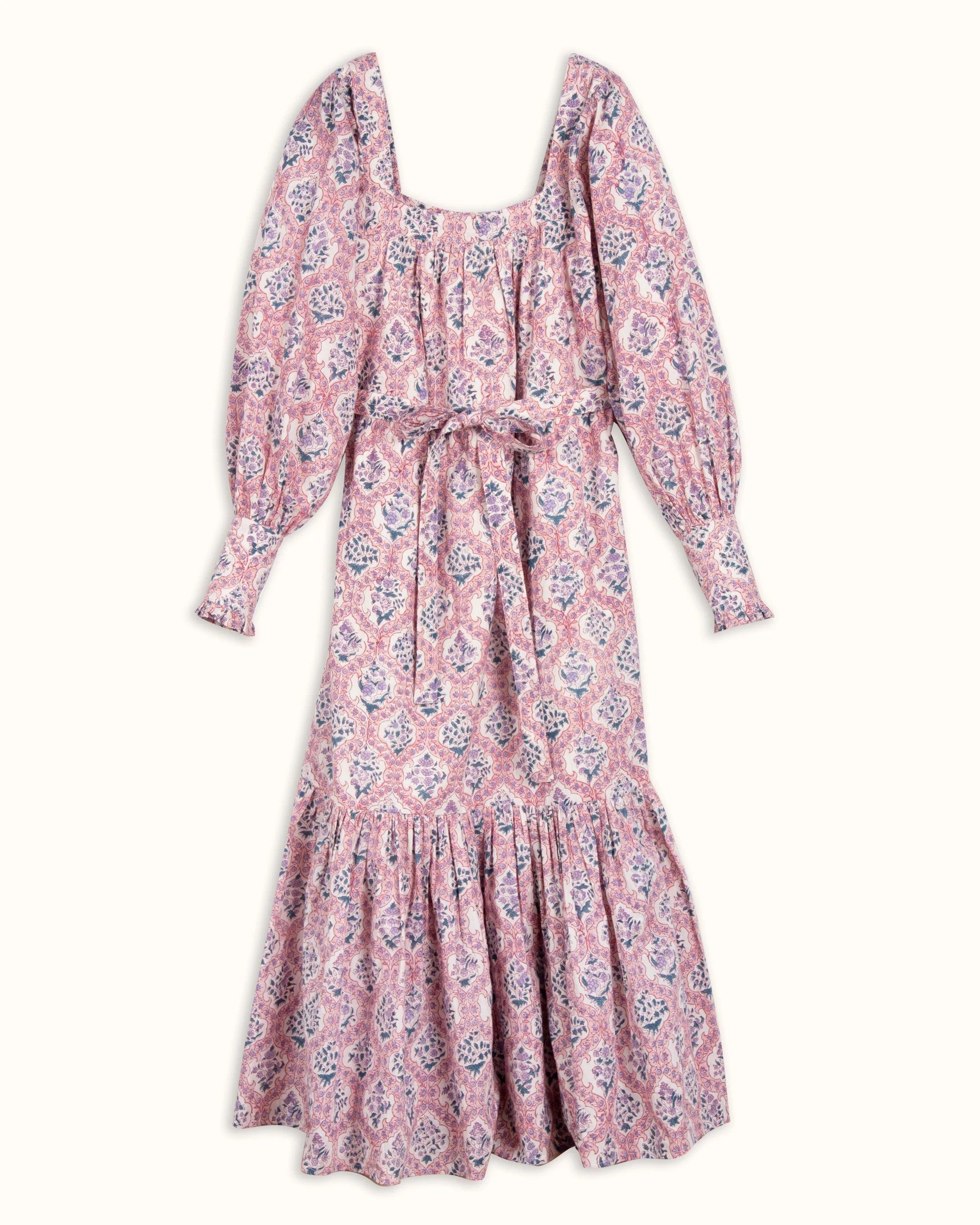 Mabel Pink Block Print Dress | Ophelia & Indigo