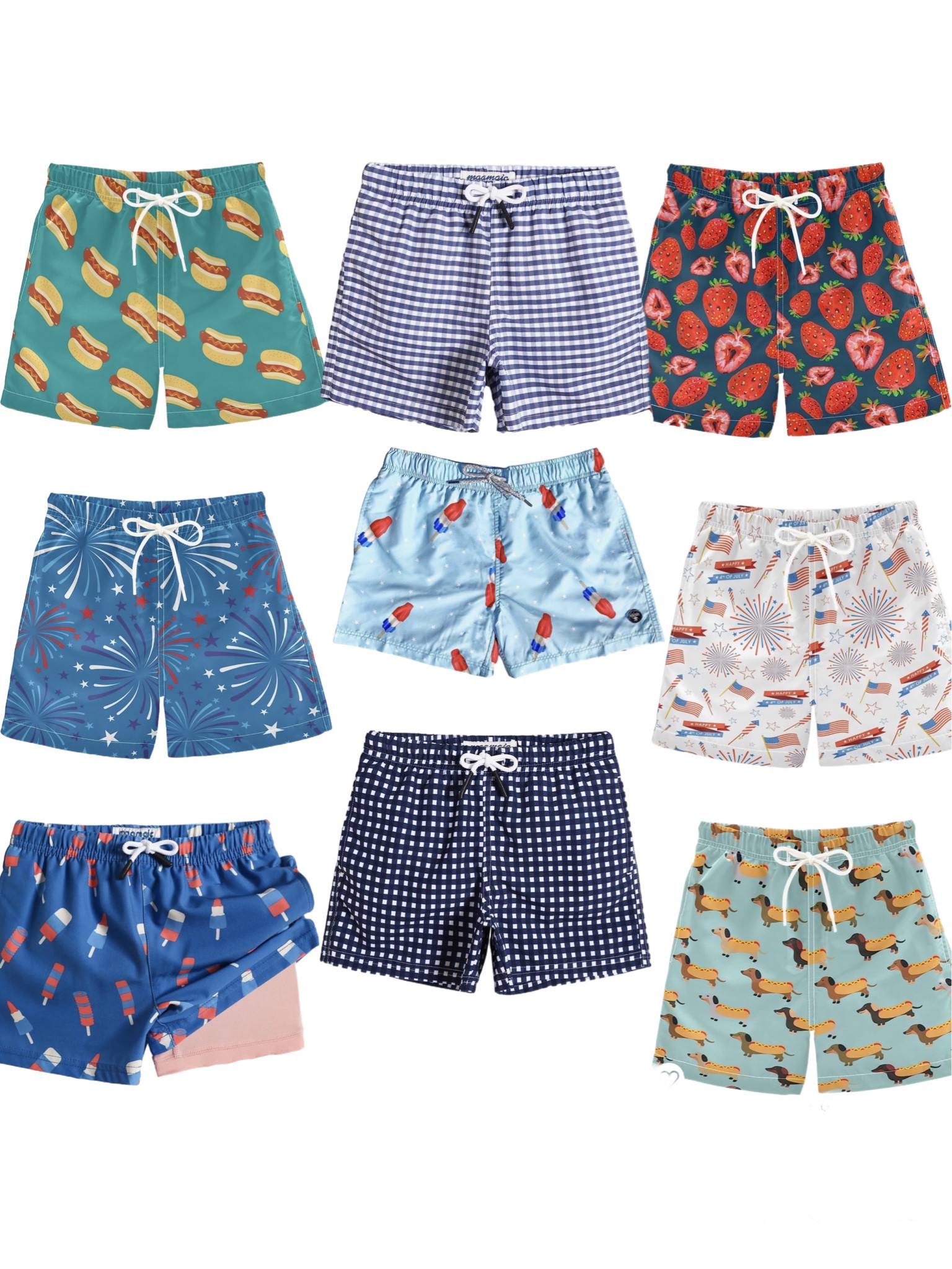 The cutest little boy trunks for toddlers and little boys. Perfect for the Fourth of July! How funny are the hot dogs? My personal favorites are the camo and popsicles! 

#LTKkids #LTKswim #LTKFind