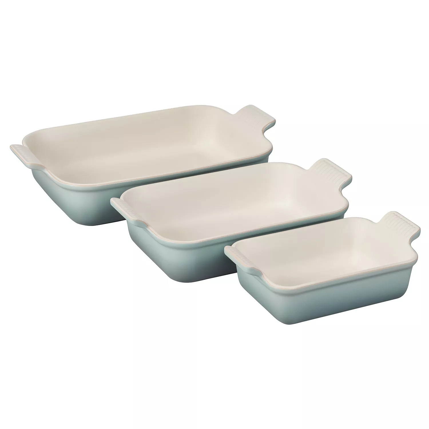 Le Creuset Heritage Stoneware 3-Piece Rectangular Baker Set | Sur La Table