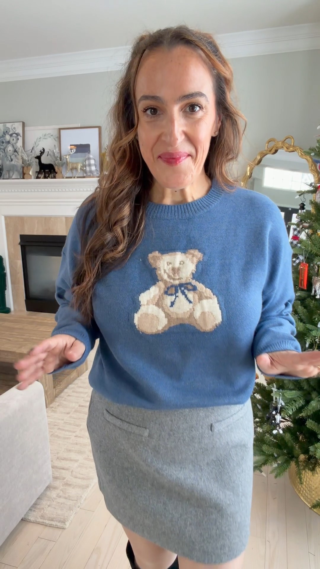 Wearing medium in the sweater and 10 in the boots! Great holiday or winter look!

#LTKSeasonal #LTKOver40 #LTKHoliday