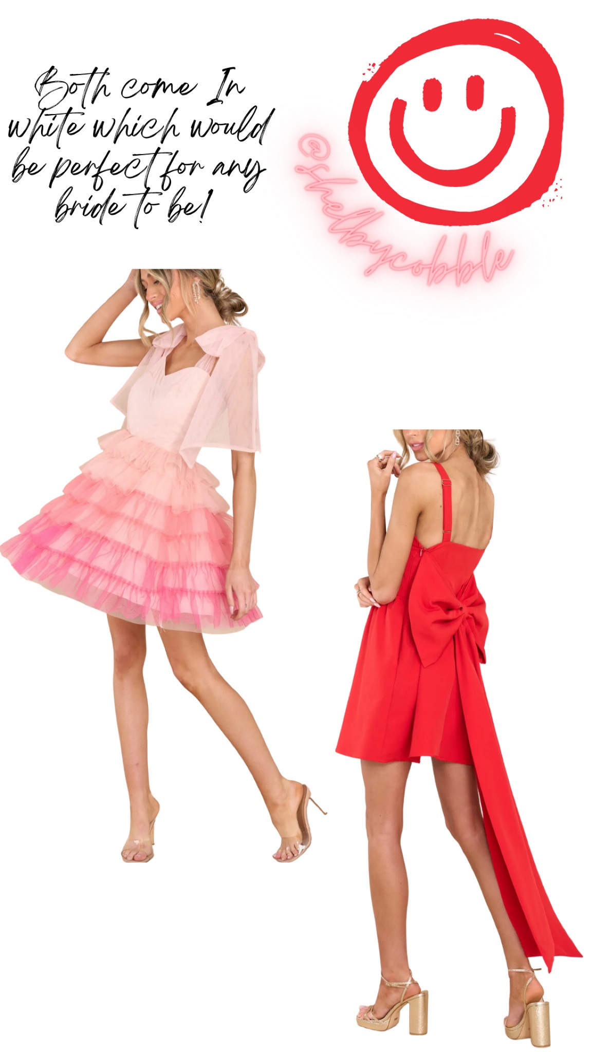 Dressy options for Valentine’s Day! Both come in white which would be perfect for any brides! 

#LTKSeasonal #LTKstyletip #LTKwedding